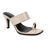Berness Women's Catha Gold-Tone Toe Ring Heeled Sandals