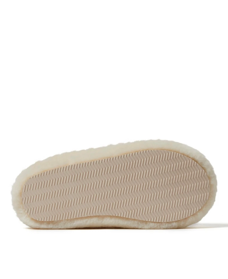 Fireside by Dearfoams Women's Maryboro Genuine Shearling Platform Fuzzy Clog Slipper