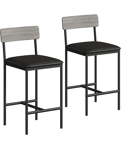 gaomon Kitchen Table Bar Stools Set of 2 Counter Height Bar Chairs for Dining Room, Home Office, Living Room