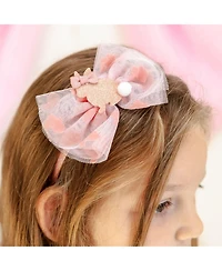 Sweet Wink Little and Big Girls Honey Bunny Easter Tulle Bow Headband