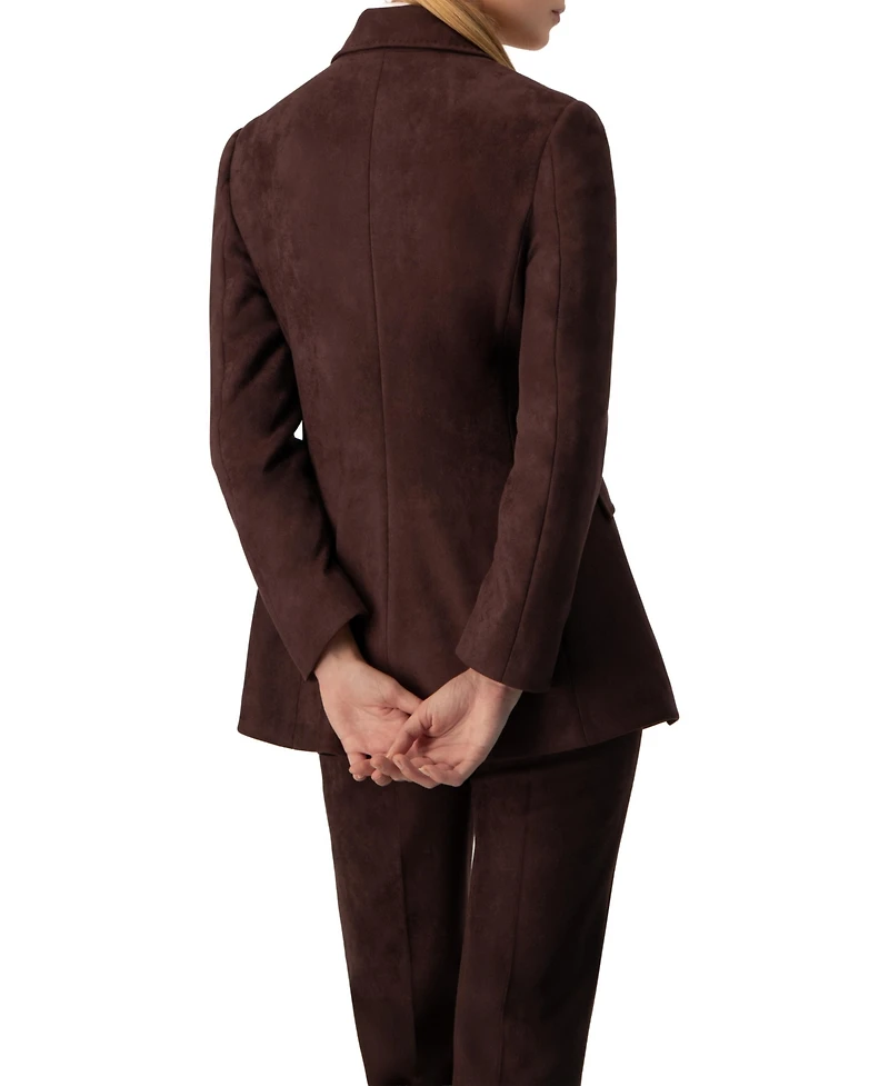 Ivonne Women's Single-Breasted Faux-Suede Blazer