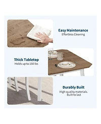 Gaomon Kitchen Table Dining Table Set For 4 5 Piece Metal Frame Kitchen Table And Chair Set for Dining Room