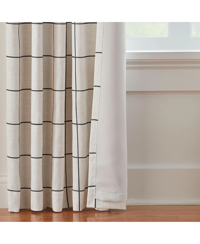 Elrene Home Fashions Brighton Windowpane Plaid Blackout Window Curtain Panel