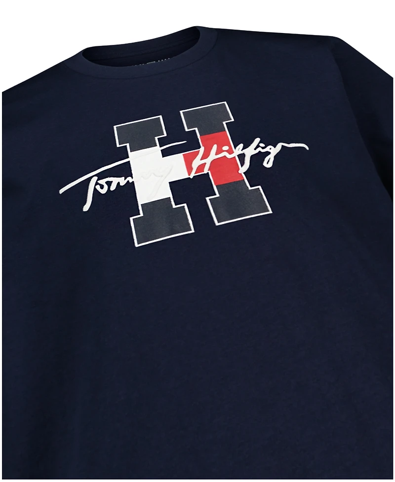 Tommy Hilfiger Boys' 8-20 Script H Logo Print T-Shirt