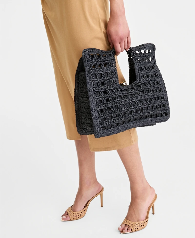 I.n.c. International Concepts Square Straw Tote Bag, Macy's Exclusive