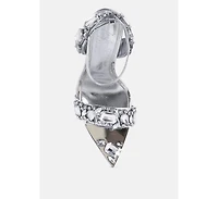 blingy diamante embellished stiletto sandals