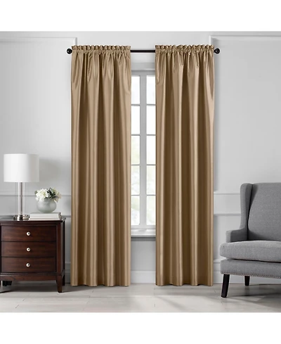 Elrene Home Fashions Colette Faux Silk Blackout Window Curtain