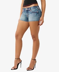 True Religion Women's Joey Low Rise Flap Shorts