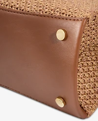 On 34th Kristt Straw Small Satchel Bag, Macy's Exclusive