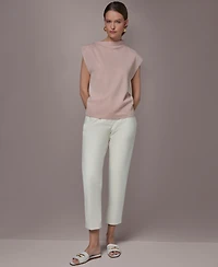 Donna Karan New York Women's Asymmetric Mock Neck Sweater