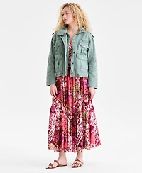 Free People Women's Kali Snap-Front Washed Jacket