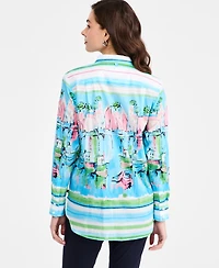 Nautica Women's Cotton Scenic Blouse