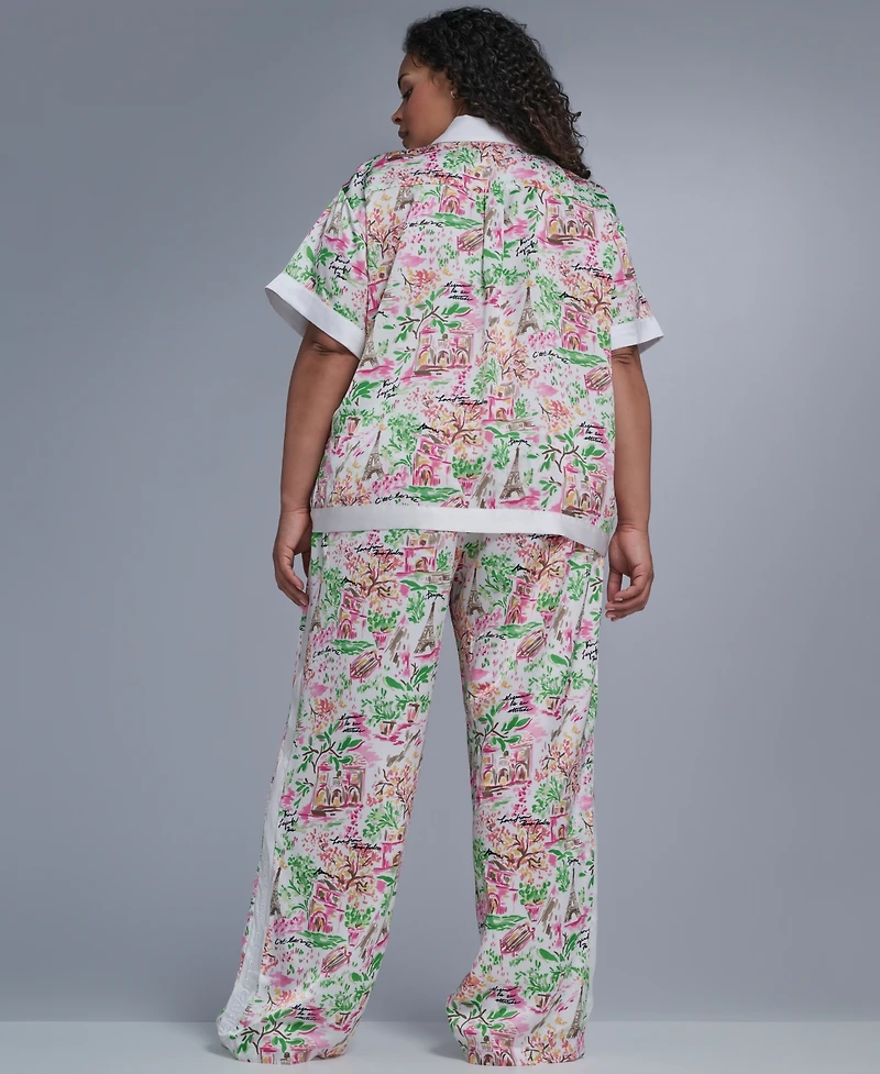 Karl Lagerfeld Paris Plus Printed Soft Pants