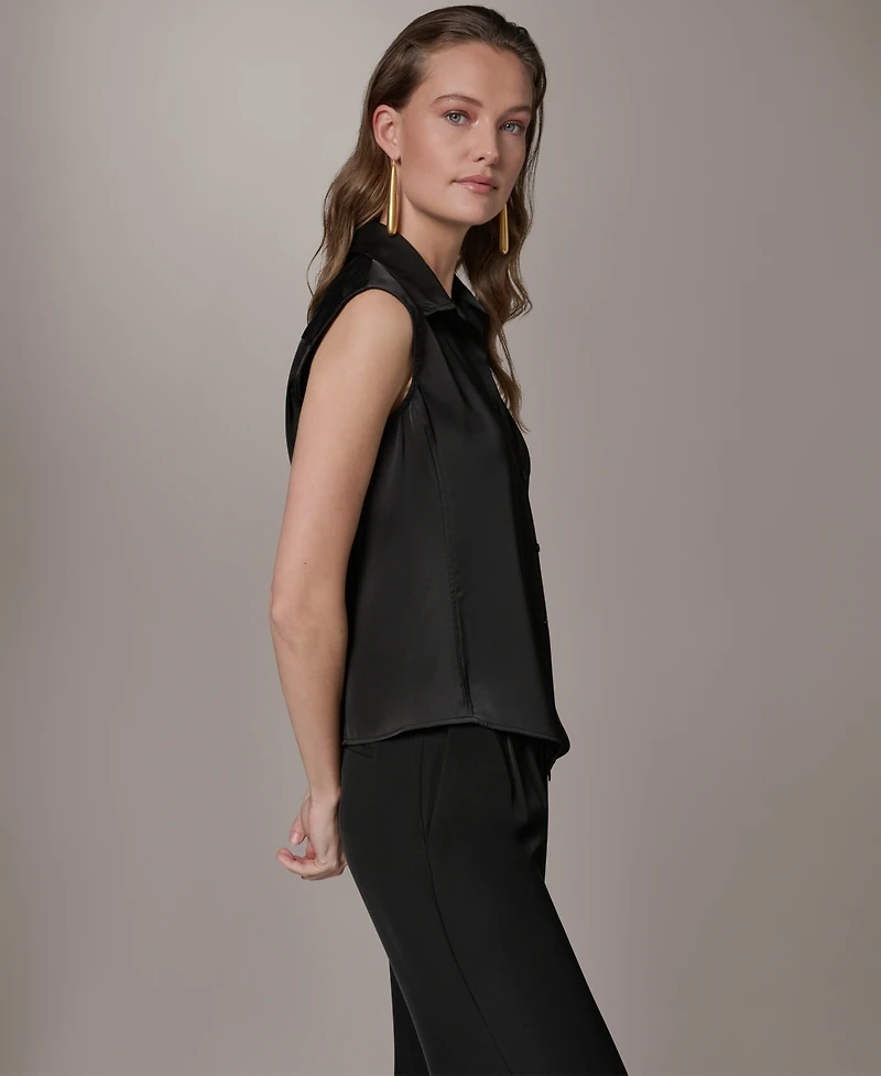 Donna Karan New York Petite Button-Front Shirt