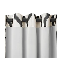 Elrene Home Fashions Renzo Ikat Geometric Linen Room Darkening Window Curtain