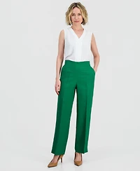 Kasper Women's Linen-Blend Pull-On Pants