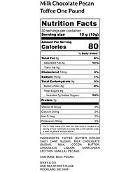 Bixby Chocolate Milk Chocolate Pecan Toffee Gift Box, 1 lb