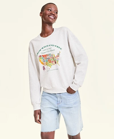 Macy's Flower Show Women's U.s. Map Sweatshirt, Exclusive
