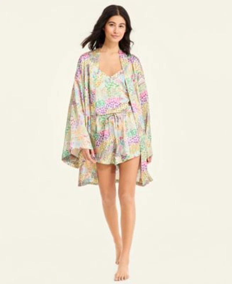 Macys Flower Show Womens Flower Field Print Robe Flower Field Print Pajamas Set Macys Exclusive