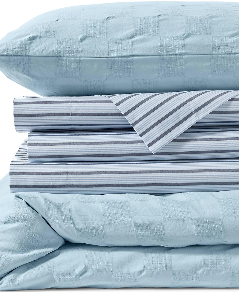 Lands' End Textured Pattern Duvet Bed Cover