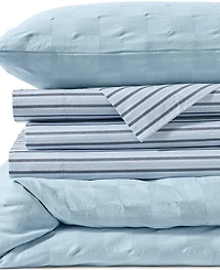 Lands' End Textured Pattern Duvet Bed Cover