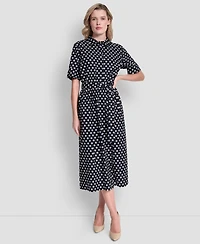 Dkny Women's Collared Midi Shirt Dress