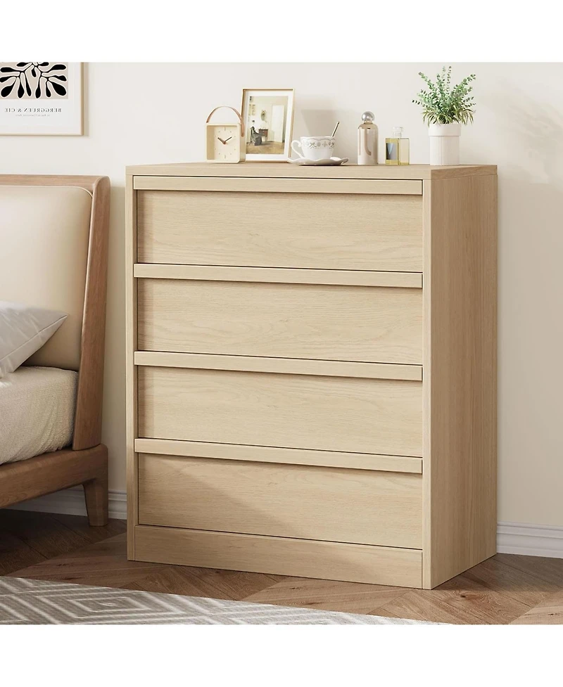 gaomon Drawer Dresser for Bedroom, Nightstand 4 Chest of Drawers with Large Storage, Small Modern Bedside End Table Living Room