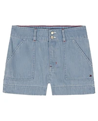 Tommy Hilfiger Girls' 7-16 Seam Slit Denim Shorts