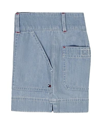 Tommy Hilfiger Girls' 7-16 Double-Button Waist Denim Shorts