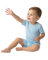 Motette Baby Boys Harbor Gingham Pajama Set