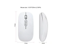 Risokeys Rechargeable Silent Wireless Mouse: 2.4G, 1-Click Desktop, 3-Speed Dpi for Office/Study
