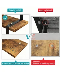 Yigii 4-Tier Wood Display Rack for Small Items