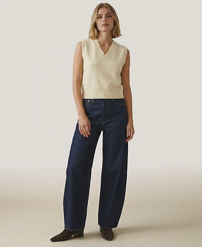 Naadam Women's V-Neck Sleeveless Vest