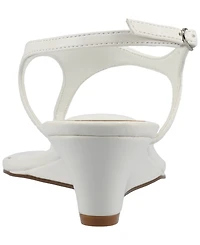 Journee Collection Women's Kathryn Ankle Strap Low Wedge Sandals