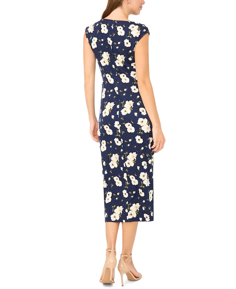 Msk Women's Boat Neck Midi Dress