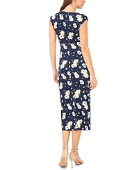 Msk Women's Boat Neck Midi Dress