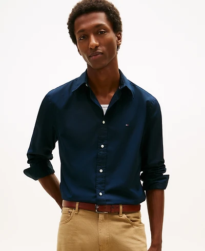 Tommy Hilfiger Men's Regular-Fit Stretch Poplin Button-Down Shirt