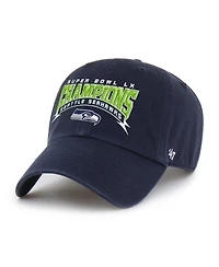 ''47 Brand Men's Navy Seattle Seahawks Super Bowl Lx Champions Clean Up Adjustable Hat