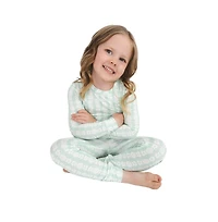 Motette Baby Girls Mint Meadows Pajama Set