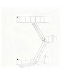 Yigii Metal Wall Shelves with Baskets for Home Decor