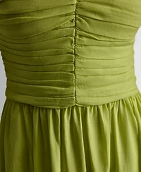 Dkny Women's V-Neck Puff-Sleeve Dress