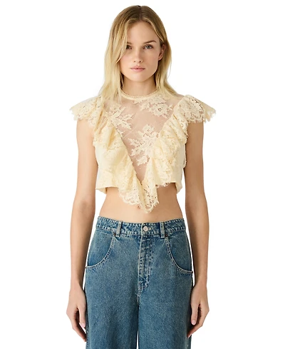 Steve Madden Women's Faya High Round Neck Top