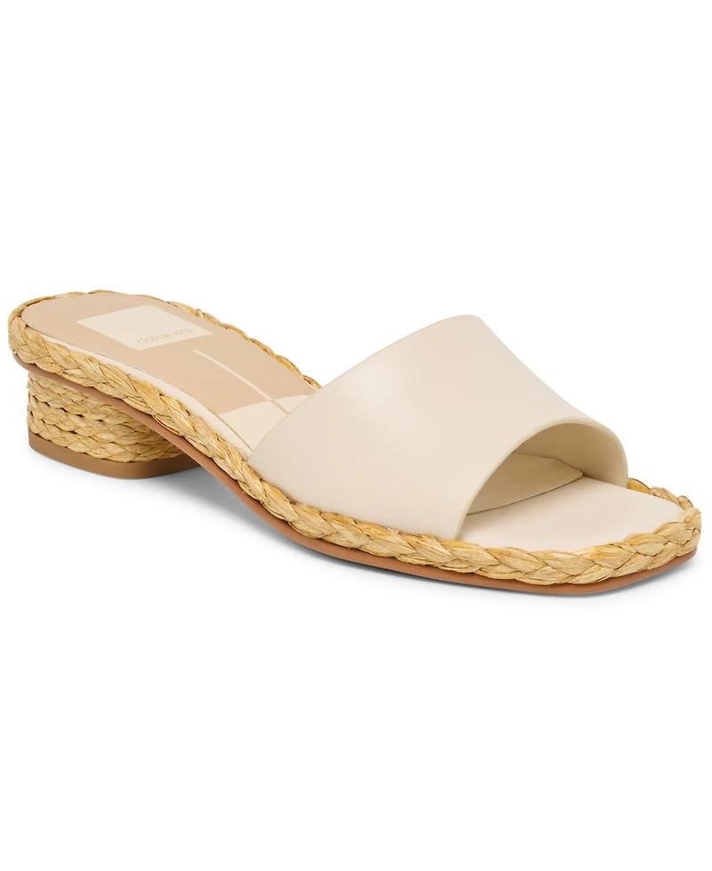 Dolce Vita Women's Dixi Slide-Low Raffia Heel Dress Sandals