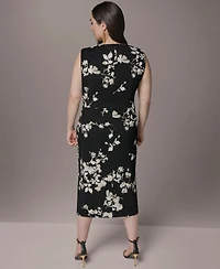 Donna Karan New York Plus Sleeveless Side Ring Sheath Dress