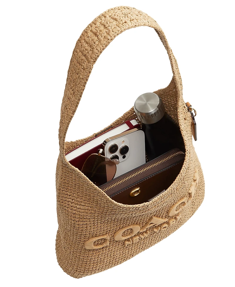 Coach Refined Straw Brooklyn Small Shoulder Bag 28