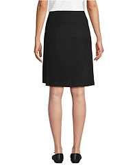 Lands' End Women's Solid A Line Tab Top of Knee Skort