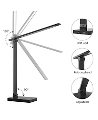 Lepro Led Desk Lamp with charging port, 650LM Touch Control, 5 Brightness Level