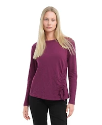 Wilt Clothing Women's Long Sleeve Ruched Side Tee