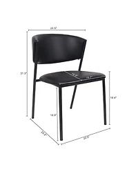 Drift Faux Leather Upholstered Dining Side Chairs, Set of 4