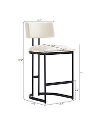 Juno 38.2" Faux Leather Upholstered Counter Stool